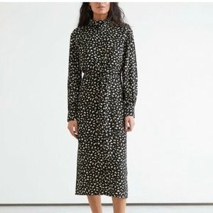 &other stories abstract midi dress